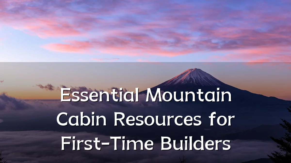 Essential Mountain Cabin Resources for First-Time Builders