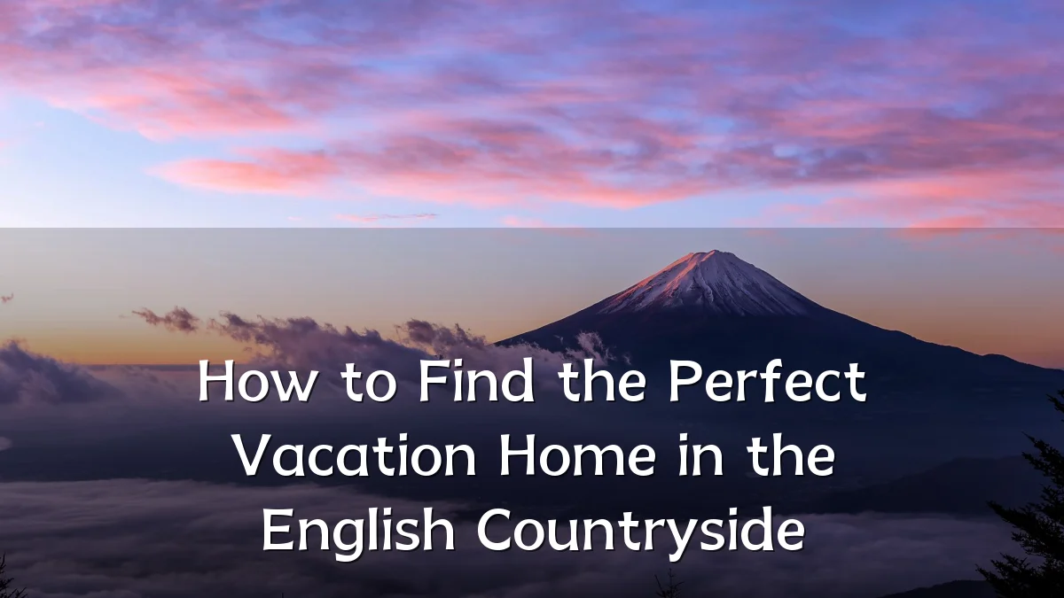How to Find the Perfect Vacation Home in the English Countryside