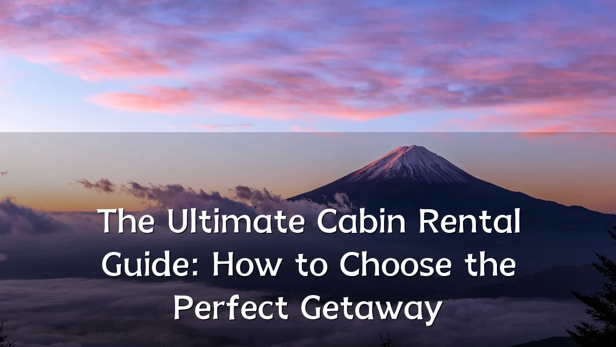 The Ultimate Cabin Rental Guide: How to Choose the Perfect Getaway