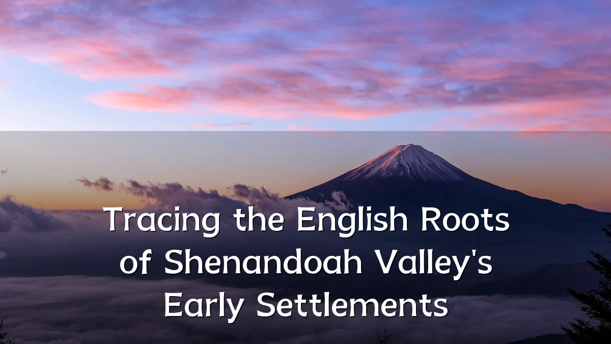 Tracing the English Roots of Shenandoah Valley's Early Settlements