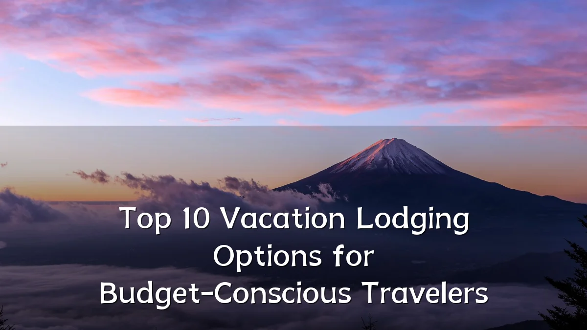 Top 10 Vacation Lodging Options for Budget-Conscious Travelers